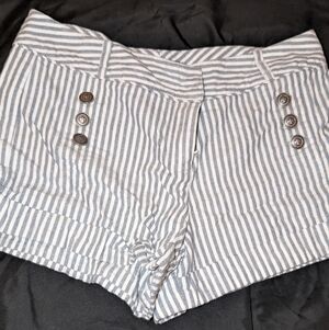 Striped Grey Women's Shorts